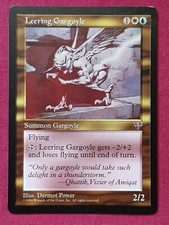 Magic The Gathering MIRAGE LEERING GARGOYLE single multi-coloured card MTG