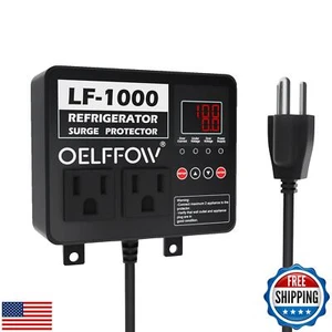OELFFOW Refrigerator Surge Protector, Time Delay and Real-time Display Surge - Picture 1 of 5