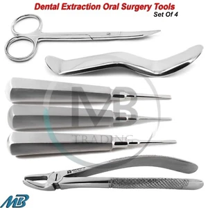 Dental Oral Surgery Root Elevators Forceps Dentistry Extraction Instruments Kit - Picture 1 of 8