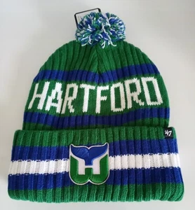Vintage Hartford Whalers Throwback NHL '47 Brand Winter Beanie Knit Ski Cap Mütze - Bild 1 von 4