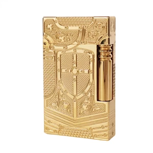 DP Ligne 2 Paladin Shield Lighter Engrave Ping Sound for Smoking Cigarette Gift - Picture 1 of 6