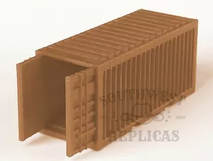 SW Réplicas HO Escala 220-1304: 20' CONTENEDOR DE CARGA - AMBAS PUERTAS ABIERTAS - MARRÓN CLARO - Imagen 1 de 1
