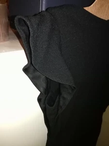 Forever 21 Bleistiftkleid mit Flatterärmeln neu mit Etikett strukturiert schwarz LBD Rüschen Gaga  - Bild 1 von 7