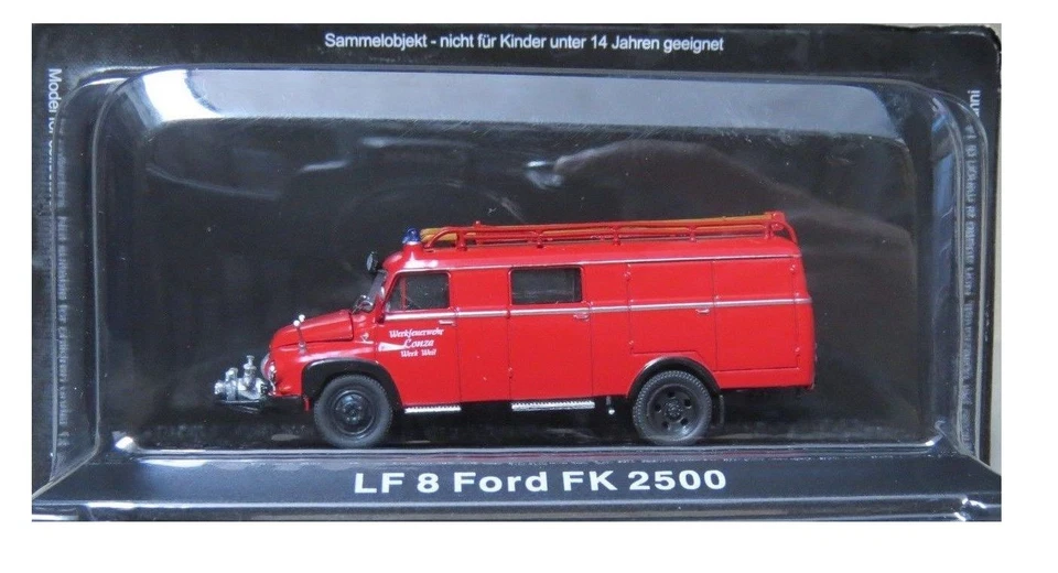 LF 8 FORD FK 2500 - VIGILI DEL FUOCO FIRE TRUCK DE AGOSTINI - SCALA 1:72 - Immagine 1 di 1