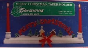 Vintage Merry Christmas Taper Holder - Christmas around the world - Taiwan - Picture 1 of 2