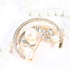 Moon Star Peal Brooch For Women Baroque Trendy Elegant Brooch Pins Party Gifdc