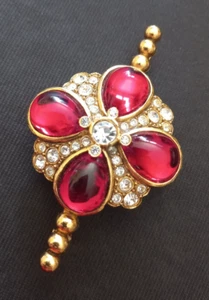Broche signée Christian Dior Bijoux strass Vintage - Bild 1 von 11