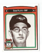 1991 Crown Coca Cola Baltimore Orioles Regional Card Duane Pillette 1954-1955