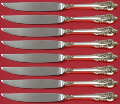Juego de cuchillos para carne Grande Baroque de Wallace de plata esterlina 8 piezas no serr personalizados Foto 1 de 3