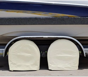 Wheel Tire Covers Waterproof Canvas RV Camper Trailer 27"-29" Diameter 4 PSC - Picture 1 of 12