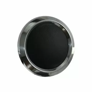 Polished Horn Button for 9 Bolt Steering Wheels Black Leather - Picture 1 of 12