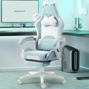 ANIME CUTE KITTY CAT Gaming Chair HOME OFFICE COMFORT ANIME COMPUTER ERGONOMICS - Picture 1 of 7