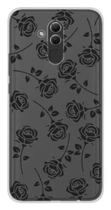 Coque en silicone imprimée compatible Huawei Mate 20 Lite Roses noires - Bild 1 von 3