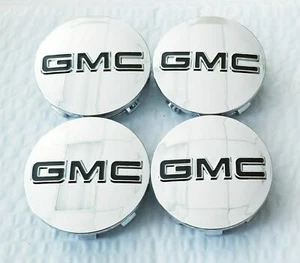 4 pcs GMC CHROME CENTER CAPS 14-19 Sierra Limited & Yukon + XL 20" 22" WHEELS - Picture 1 of 1