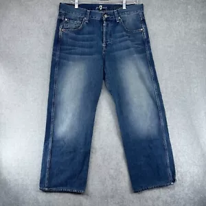 7 for all Mankind Jeans Mens 33 A PKT Relaxed Button Fly 33x28.5 - Picture 1 of 15