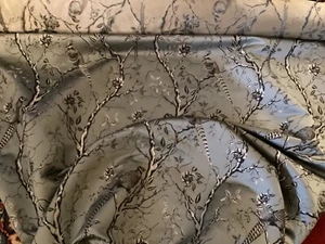 8.00 Metres, Pheasant Bird Jacquard Fabric...Ocean (continuous length) - Bild 1 von 5
