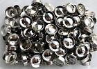 Large 25mm 40L Silver Effect Polished Metal Shank Chunky Button Buttons (M36)