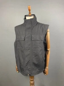 Carhartt Nylon Vest Jacket Size XL Vintage Workwear Quilted Inside Gray Canvas - Picture 1 of 16