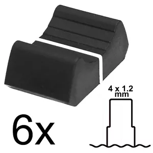 Sifam 6 Wide Fader Knob Black 4mm Slider Control Button Sliding Controllers - Picture 1 of 10
