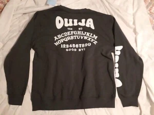Ouija Board Size XL Long Sleeve Fleece Sweatshirt Charcoal Unisex Halloween - Picture 1 of 6