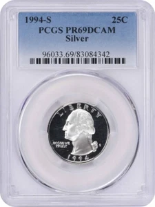 1994-S Washington Quarter PR69DCAM silberne PCGS - Bild 1 von 2