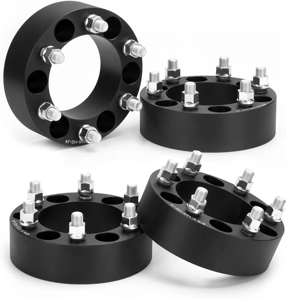 KSP 4PCS 6x5.5 2'' Wheel Spacers for Chevy Silverado GMC Sierra Suburban M14x1.5 - Image 1 of 4