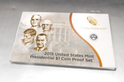 2015 S Presidential Mint Proof Set of 4 - Gold Finish Coins Estate Sale - Image 1 of 4
