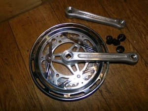 STRONGLIGHT TS Pédalier crankset old bike 48/38 vintage 14x125 /170mm Axe Carré - Imagen 1 de 11