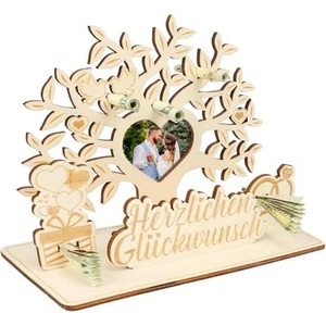 Geldgeschenk Hochzeit Holz Lebensbaum – Kreative Hochzeitsdeko - Bild 1 von 5