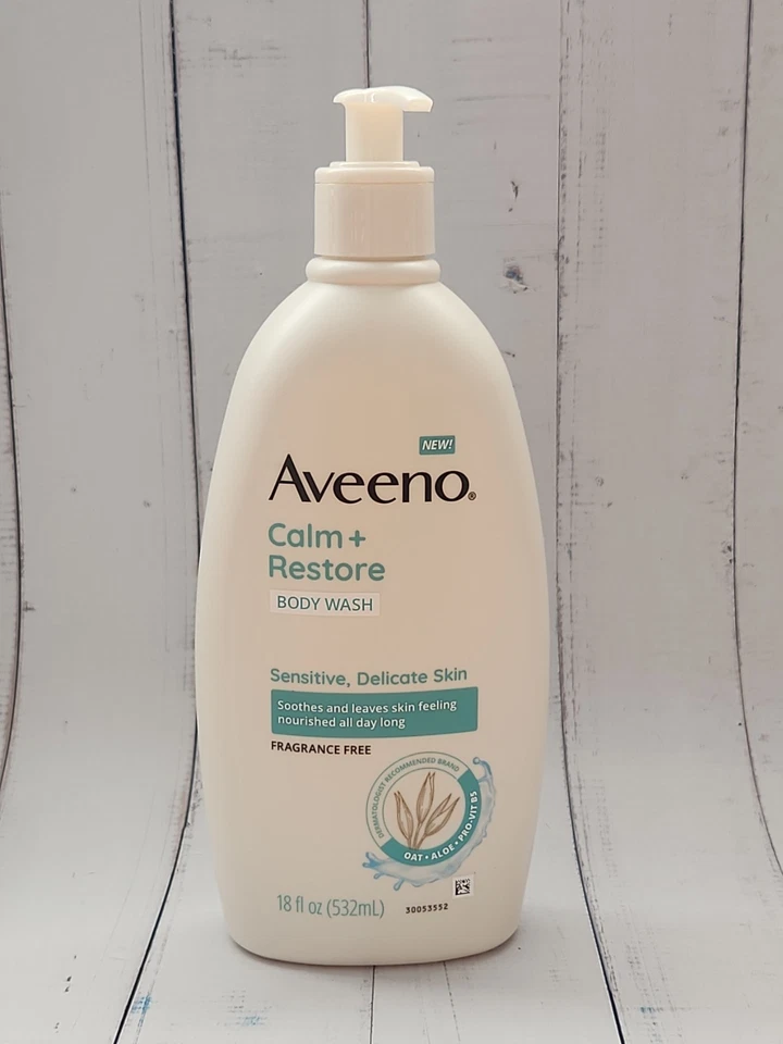 Aveeno Calm + Restore Daily Body Wash for Sensitive Skin, 18 fl oz - Image 1 of 2