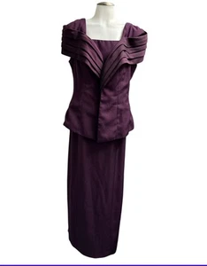 Alex Evenings Kleid weinrot ärmellos volle Länge 1-teilig - Bild 1 von 11