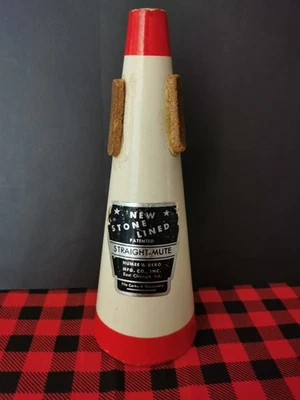 Humes & Berg Stone Lined Straight Mute For Trumpet  Vintage 7" - Image 1 of 4