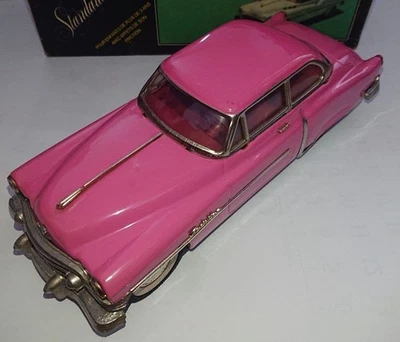 auto in latta cadillac rosa minicar quindi - Immagine 1 di 4