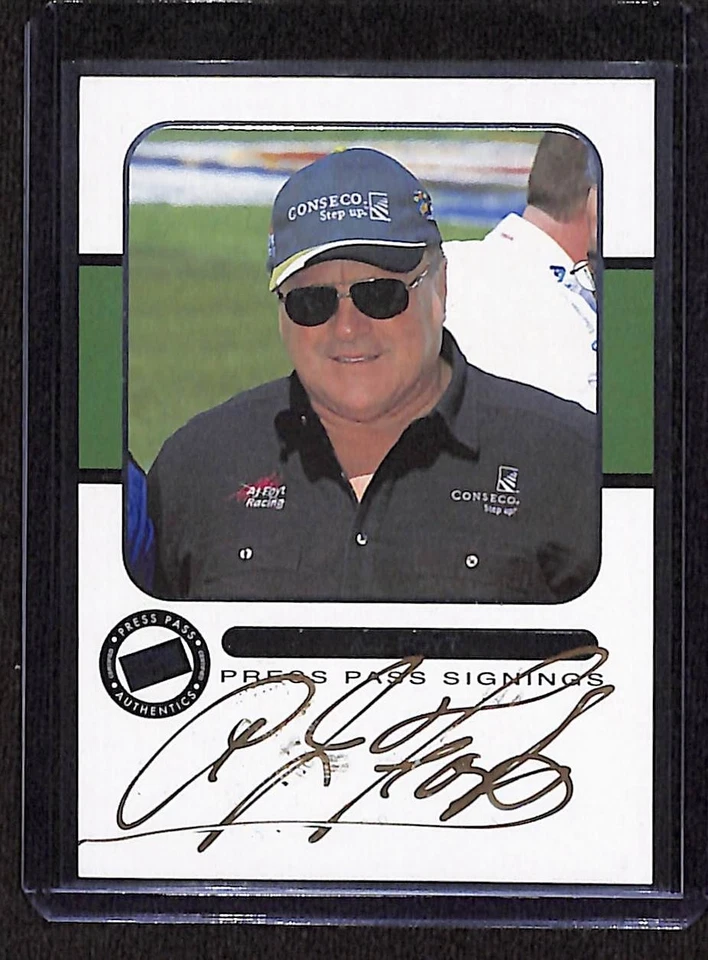 2001 Press Pass Signings AJ Foyt Autograph Auto Gold Signature Racing Legend  - Image 1 of 2