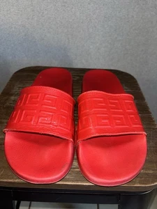 Givenchy 4G Leder Pool Slide Sandalen rot Größe 40 - Bild 1 von 13