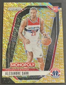 2024-25 Panini Prizm Alexandre Sarr RC Monopoly Gold Millionaire Shimmer /500 - Picture 1 of 2