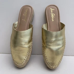 Sam Edelman espadrillas ballerine slide oro vera pelle taglia 9 donna - Foto 1 di 12