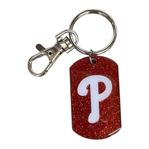 Philadelphia Phillies Glitter Keychain Key Ring with Lobster Claw - Picture 1 of 1