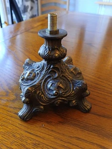 Vintage MCM Brass Candle Holder Base - Picture 1 of 4