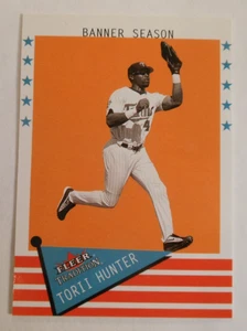 2003 Fleer Tradition Torii Hunter Banner Season #480 Rare Insert #d81/100 Twins - Picture 1 of 6