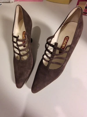 chaussures Talons CAREL Daim Marron  Point 38 - Photo 1/4