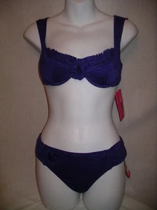 BETSEY JOHNSON French Pastry PURPLE Bikini Swimsuit - S/ M - NWT $192 - Picture 1 of 4