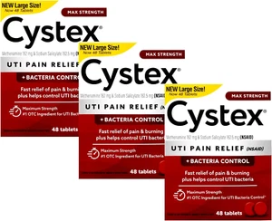 Cystex UTI Pain Relief, 48 Tablets , Pack of 3 - Picture 1 of 5