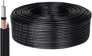 My Smart Shop Câble vidéo coaxial RG59 + 2 fils alimentation 100 m 058 mm CCT... - Zdjęcie 1 z 2