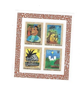1980 SAMOA 2 CHRISTMAS MINI SHEET FINE MINT MNH For a Dollar - Picture 1 of 3