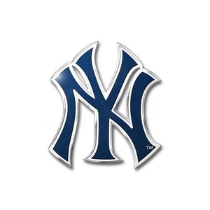 New MLB New York Yankees Car Truck Auto 3-D Aluminum Color Emblem Sticker Decal - Picture 1 of 2