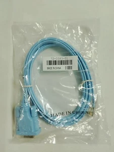 Cisco 2 Cavi Console Seriale RJ45 DB9 72-3383-01 Blu Cable - Foto 1 di 3