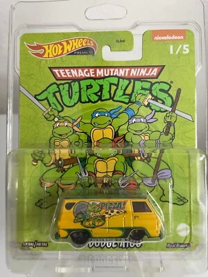 Hot Wheels Pop Culture 2022 TEENAGE MUTANT NINJA TURTLES Juego de 5 y vagón de fiesta Foto 1 de 4