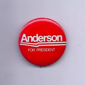 "Anderson for President" Pinback 1980 John Anderson Third Party Campaign - Picture 1 of 3