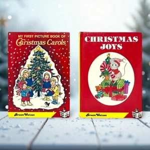 Start-Right Elf 2x Christmas Book Bundle (Carols + Joy) - McNally, Vintage, 1986 - Picture 1 of 24